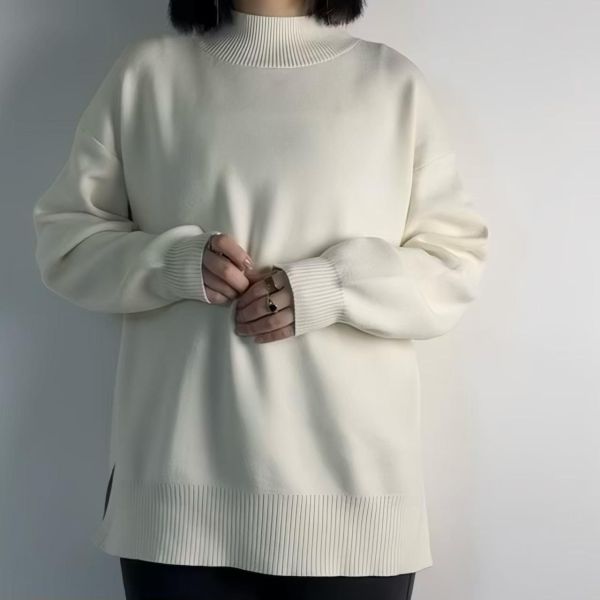 ᴏᴄᴛ 𝟬𝟳 超柔軟側開岔微立領純色毛衣 