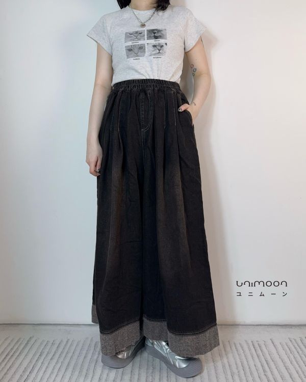 𝟮𝟲𝟯𝟮𝟭 街頭復古水洗感牛仔寬褲 