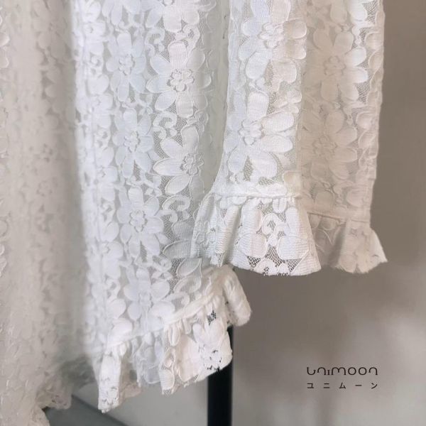 ꜱᴇᴘ 𝟮𝟱-𝟭𝟵 純白花語不規則設計感蕾絲背心 