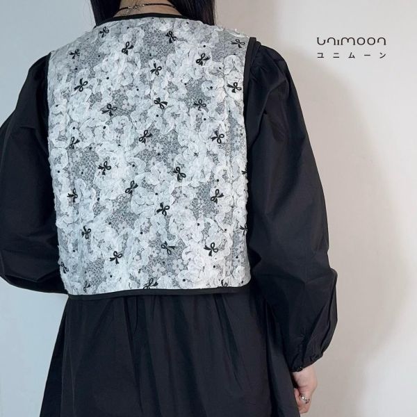 ɴᴏᴠ 𝟮𝟱-𝟭𝟳 黑夜與白花兩件套套裝 