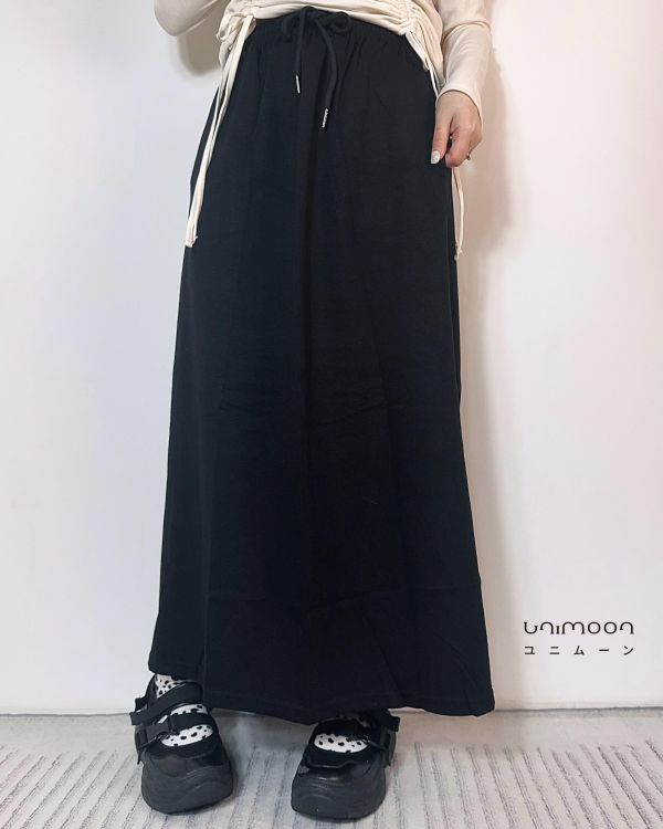 ᴅᴇᴄ 𝟮𝟱-𝟮𝟱 抽繩綁帶棉質長裙 