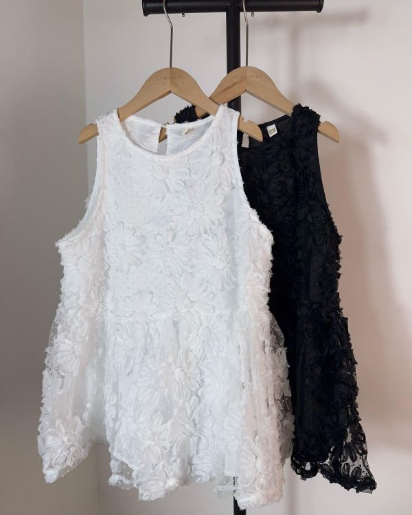 𝟮𝟲𝟰𝟭𝟱 浮花疊影小波點紗背心 