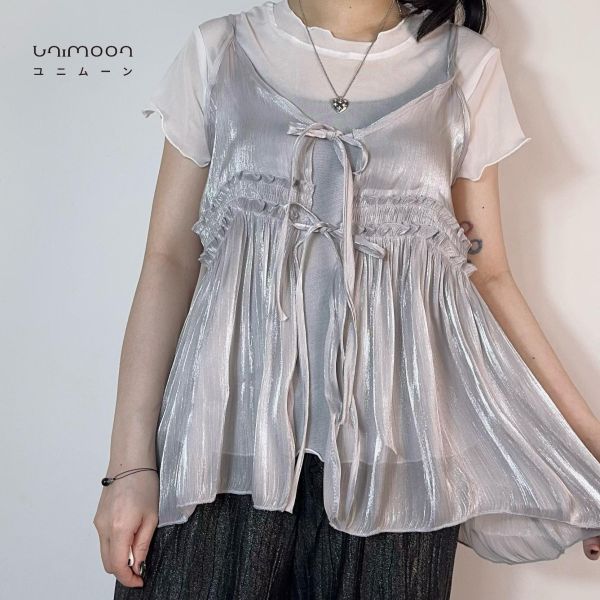 𝟮𝟲𝟰𝟭𝟰 淺淺流光雙綁帶兩件套裝 