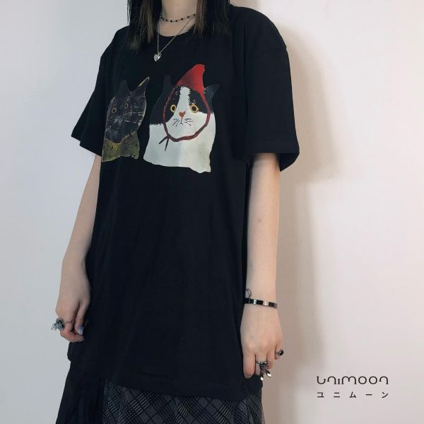 ᴊᴜɴ 𝟮𝟱-𝟭 cats party休閒印花Tee 