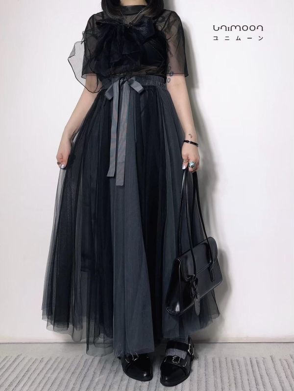 ᴍᴀʏ 𝟮𝟱-𝟵 光影漫步拼色網紗長裙 