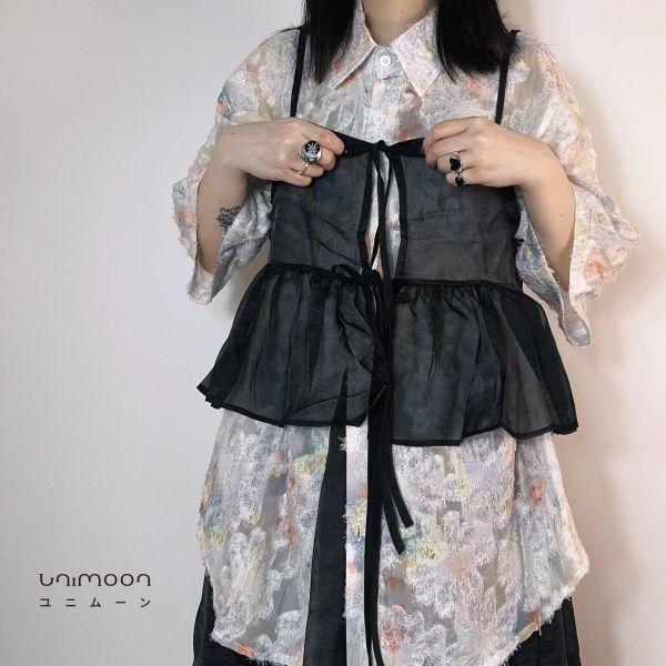 ꜱᴇᴘ 𝟮𝟱-𝟭𝟲 夏日祭典的煙花透膚落肩襯衫 