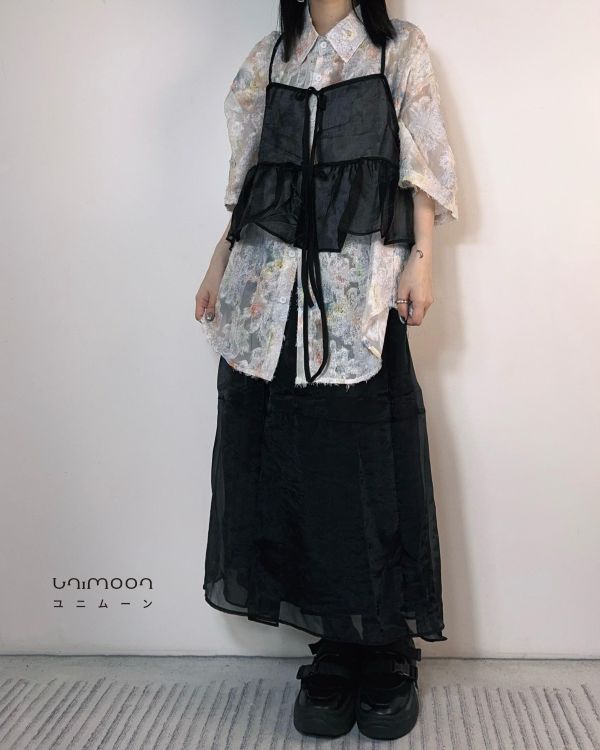 ꜱᴇᴘ 𝟮𝟱-𝟭𝟱 百搭款雙綁帶透紗背心 