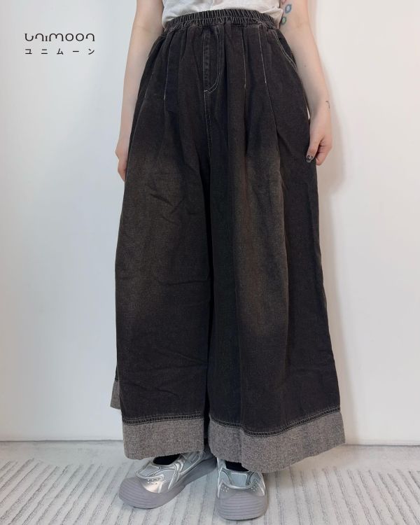 𝟮𝟲𝟯𝟮𝟭 街頭復古水洗感牛仔寬褲 