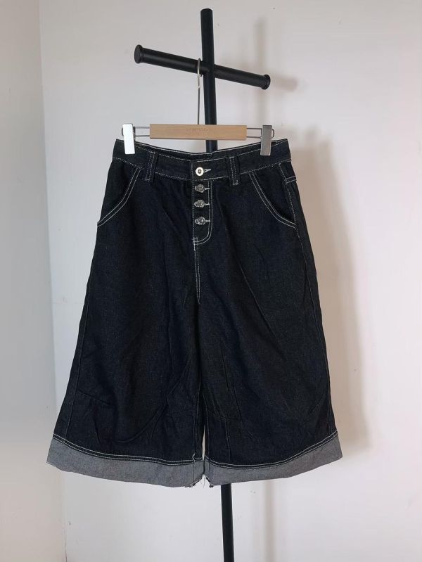 ᴀᴜɢ 𝟮𝟱-𝟯 撞色車縫線設計毛邊七分牛仔寬褲 