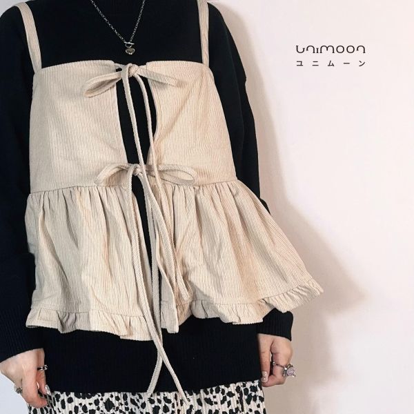 ᴅᴇᴄ 𝟮𝟱-𝟮 基本款燈芯絨雙綁帶背心 