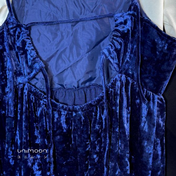 𝟮𝟲𝟭𝟭𝟭 後綁帶小夜空絲絨蛋糕背心 