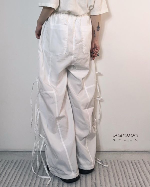 ᴀᴜɢ 𝟮𝟱-𝟭𝟵 綁帶造型街頭工裝褲 