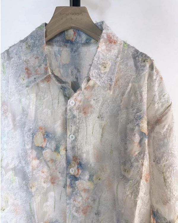 ꜱᴇᴘ 𝟮𝟱-𝟭𝟲 夏日祭典的煙花透膚落肩襯衫 