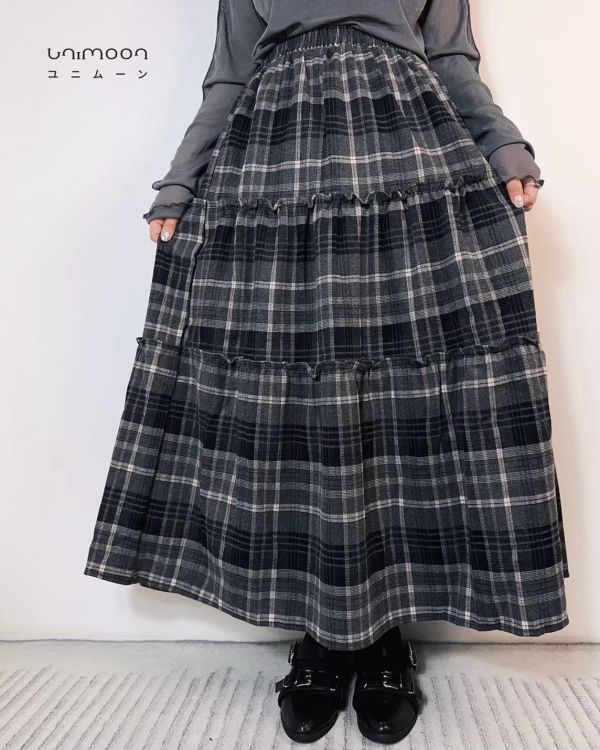 ᴅᴇᴄ 𝟮𝟱-𝟭𝟱 蘇格蘭格紋磨毛秋冬蛋糕裙 