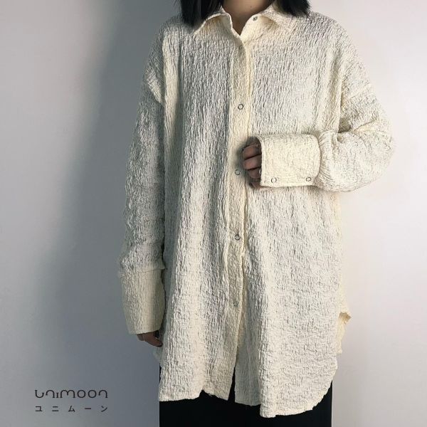 ᴊᴀɴ 𝟮𝟱-𝟭 立體泡泡布圓弧擺襯衫 