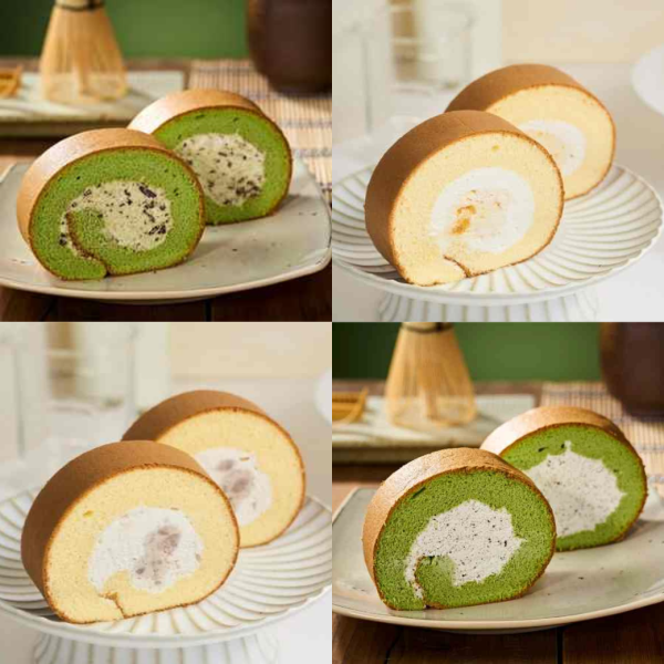 切片生乳捲(抹茶伯爵，芒果，芋頭，抹茶巧克力） 