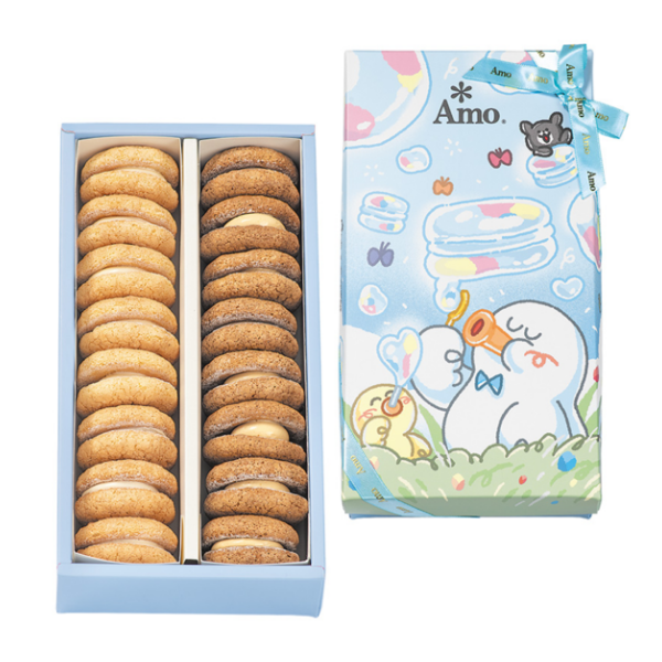 彌月原味焦糖-達克瓦茲16入 彌月,彌月蛋糕,彌月推薦,馬卡龍,達克瓦茲,送禮,臺北大學,阿默蛋糕,甜點,焦糖