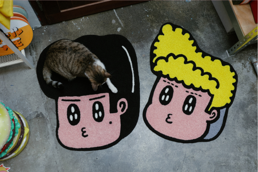 POKO ポコ大王 一年P組 不良 YANKI FLOOR MAT 地毯 
