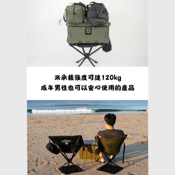 WINDSWAVES 超耐坐露營椅 耐重120kg360度旋轉露營椅 送收納包/防陷墊 