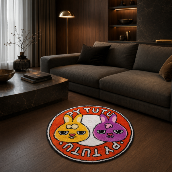 【PY TUTU概念館】紀念 2026 經典圓形 LOGO 大地毯 / 地墊 / 廁所 / 客廳 / 防滑地墊 