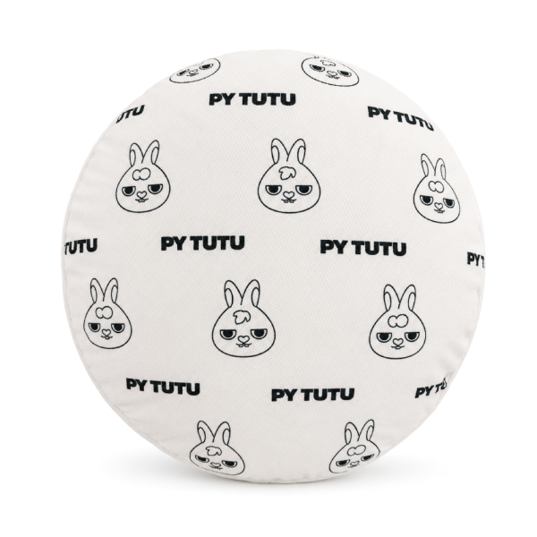 【PY TUTU概念館現場獨家】PY兔兔經典LOGO圓形抱枕 / 現場PY抽限定商品 