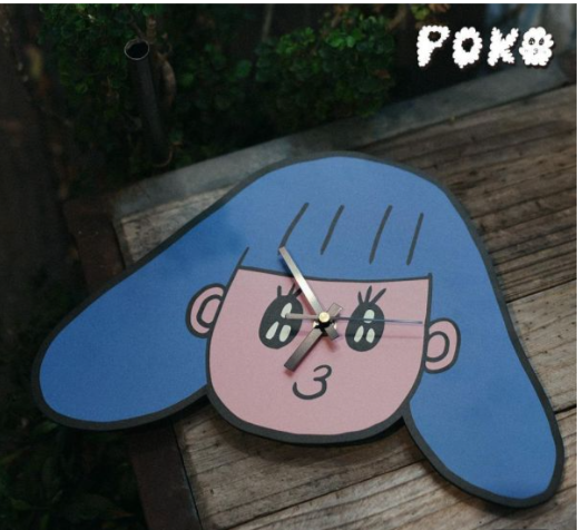 POKO ポコ大王 定番LOGO 木製壁掛式時鐘 WALL WATCH CLOCK 