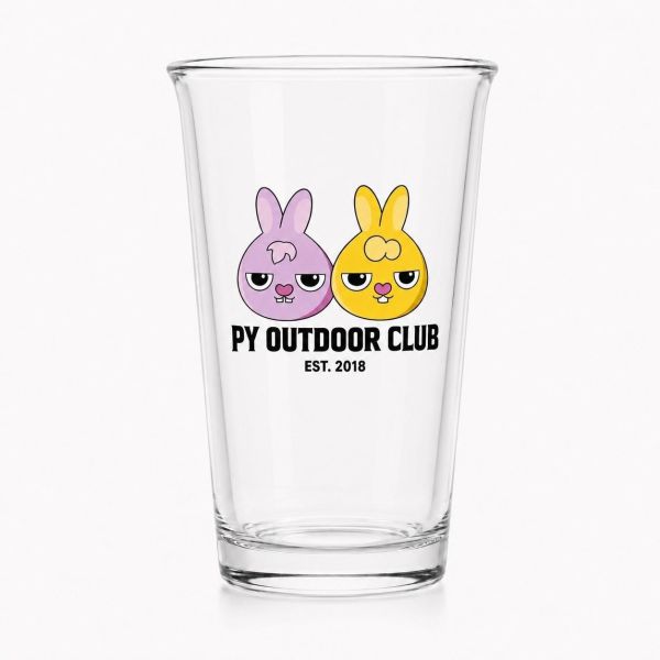 【PY TUTU概念館】兔兔戶外俱樂部玻璃水杯/飲水杯/啤酒杯/咖啡杯 