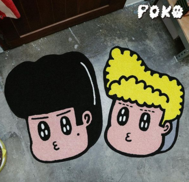 POKO ポコ大王 一年P組 不良 YANKI FLOOR MAT 地毯 