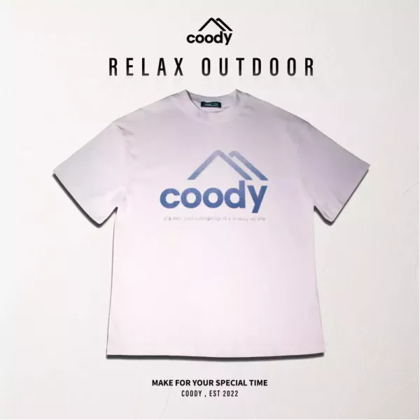 Coody Relax Blueprint Tee藍稿露營短袖T恤 