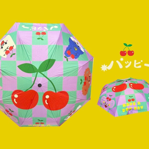 波波冰狗室 籃紫兩用傘 