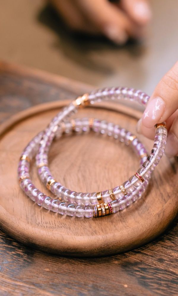 紫塔晶｜銀鑽切片 