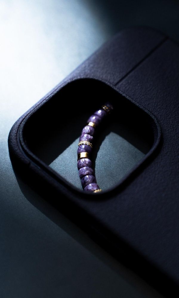 紫龍晶｜銀鑽切片 