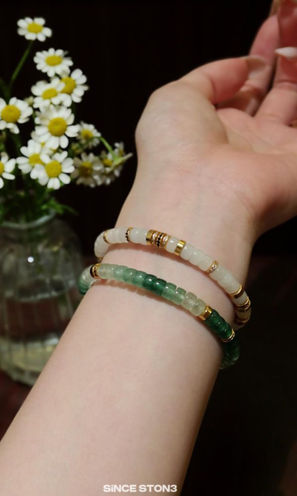 和田白玉｜銀鑽切片 