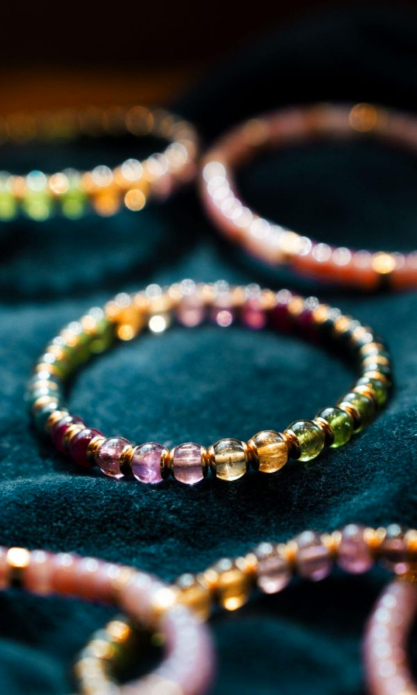 彩虹碧璽｜夾心珠 