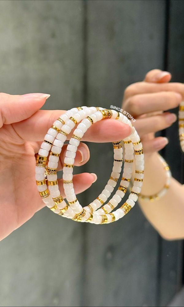 和田白玉｜銀鑽切片 