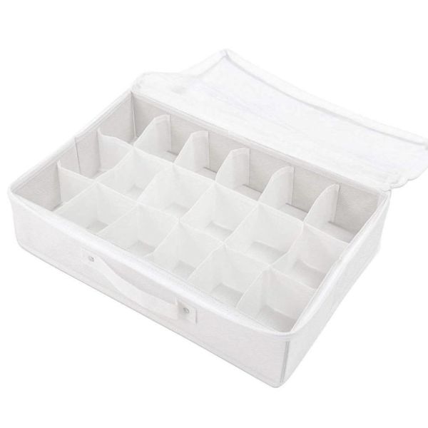 3coins 18格透明蓋不織布收納盒（現貨） 