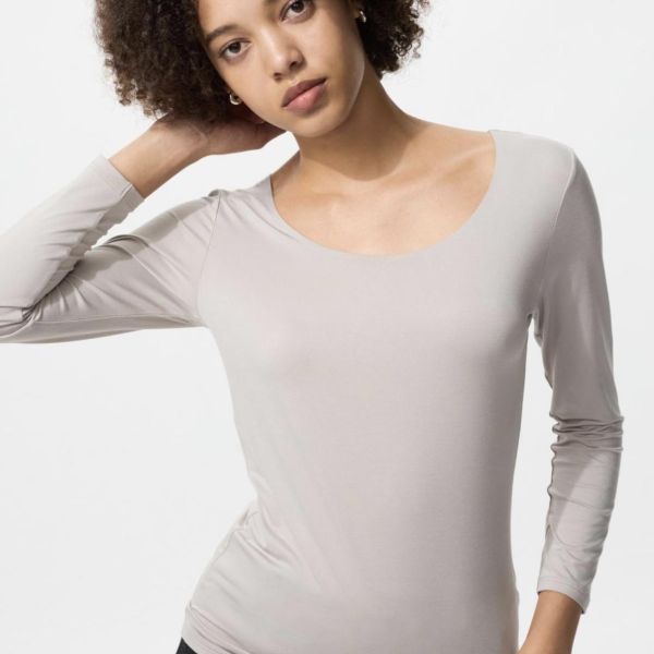 Uniqlo女生U領經典款發熱衣 