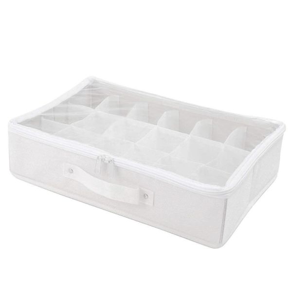 3coins 18格透明蓋不織布收納盒（現貨） 