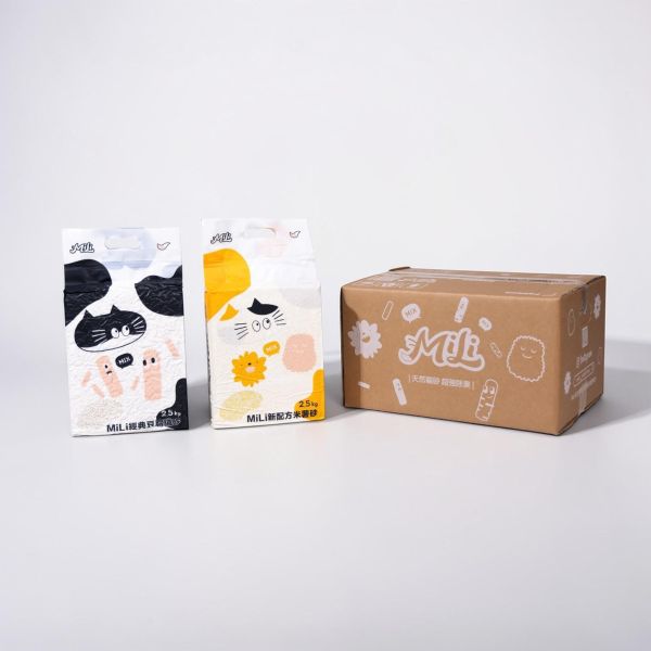 MiLi 經典豆腐貓砂＋MiL新配方米薯砂 (組合)（2.5kg/包） 