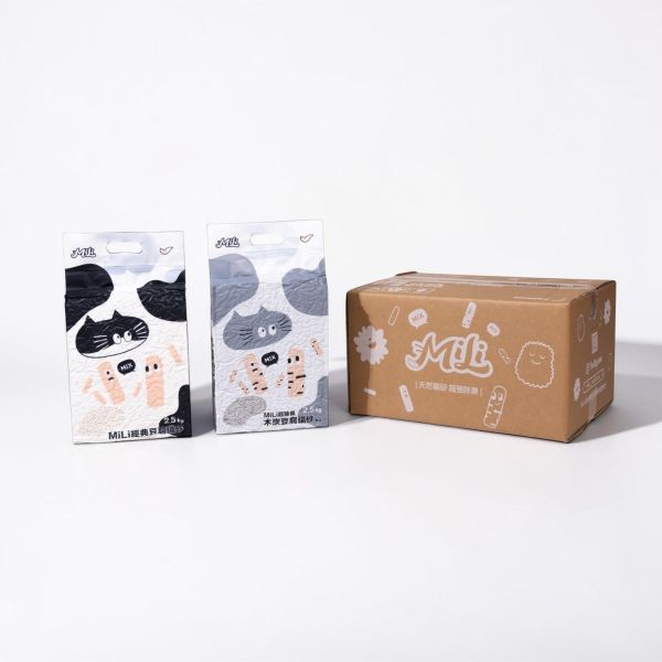 MiLi 經典豆腐貓砂＋MiLi超除臭木炭豆腐貓砂 (組合)（2.5kg/包） 