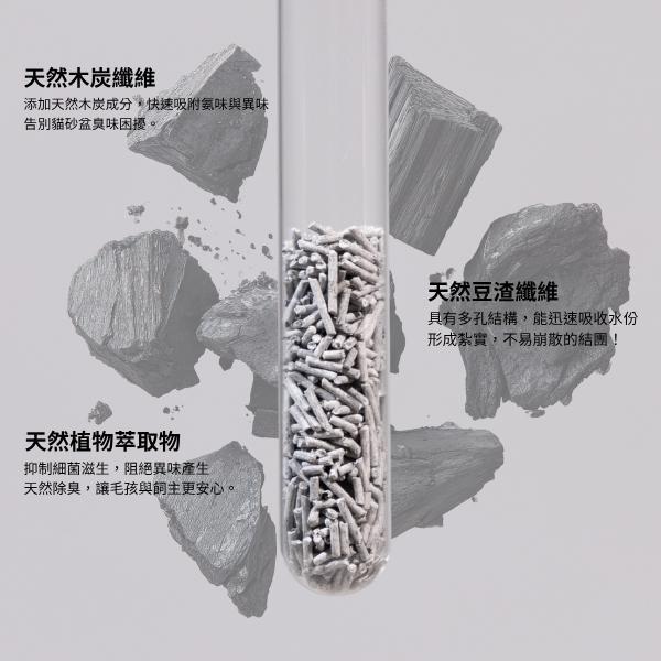 MiLi 超除臭木炭豆腐貓砂 (無味)（2.5kg/包） MiLi貓砂,豆腐砂推薦,木炭豆腐砂,超除臭貓砂,低粉塵貓砂,高凝結貓砂,天然豆腐砂,可沖馬桶貓砂,無味貓砂,無味道,米薯砂,木薯砂,小米砂