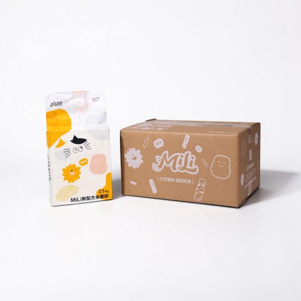 MiLi 新配方米薯砂（2.5kg/包） MiLi貓砂,豆腐砂推薦,木炭豆腐砂,超除臭貓砂,低粉塵貓砂,高凝結貓砂,天然豆腐砂,可沖馬桶貓砂,無味貓砂,無味道,米薯砂,木薯砂,小米砂