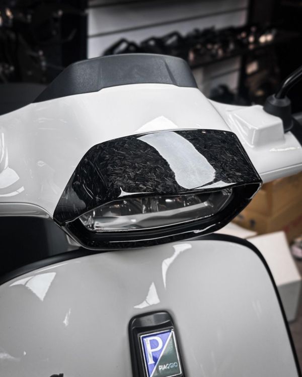 Genoa 碳纖維 加長大燈框 卡夢 鍛造 消光黑 亮面黑 FL車款專用 vespa 衝刺 偉士牌 