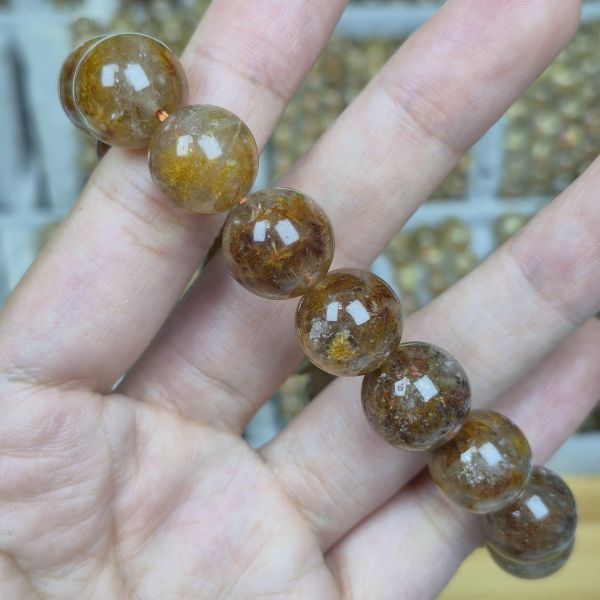 鈦晶海膽花手珠 鈦晶,水晶,海膽,精品,高品