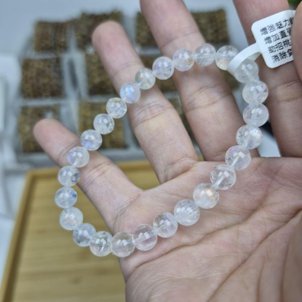 馬島月光石手珠 水晶,馬島,月光,彩虹光,手珠