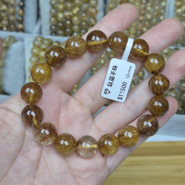 12mm高品鈦晶手珠 鈦晶,水晶,Mi晶亮,手珠,