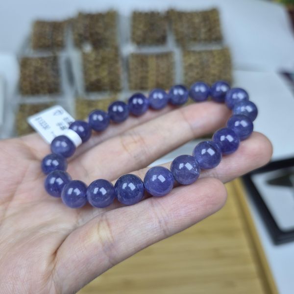 9mm 坦桑手珠 坦桑,水晶,五行,Mi晶亮,咪晶亮
