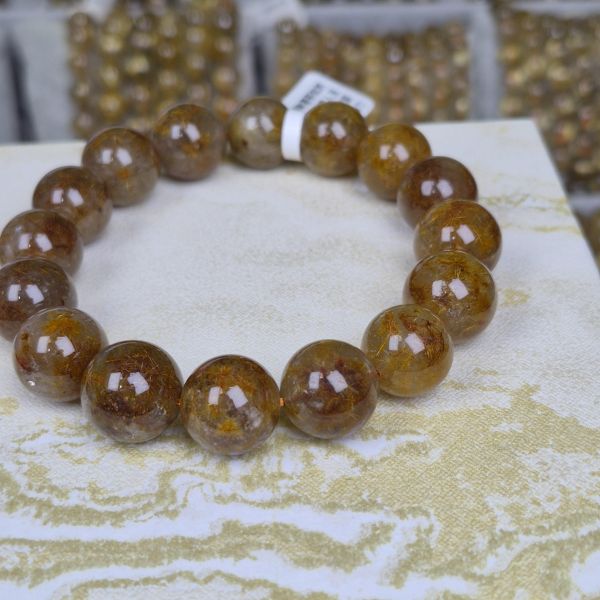 鈦晶海膽花手珠 鈦晶,水晶,海膽,精品,高品