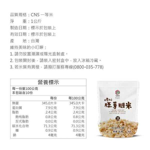 與農共好 胚芽糙米 1kg 胚芽糙米,與農共好胚芽糙米,糙米推薦,胚芽米推薦,台灣糙米,彰化糙米,契作糙米,友善耕作糙米,健康糙米,高纖米,膳食纖維糙米,營養糙米,胚芽米,全穀米,健康主食推薦,養生米推薦,糙米飯推薦,台灣好米,在地小農契作,友善農法稻米,天然糙米,低加工稻米,日本仿日曬工法,慢烘糙米,優質糙米推薦,家庭健康米,台灣穀堡,中興米系列,健康飲食推薦,全家人適合的米,高營養價值糙米,優質白米替代,永續農業支持,在