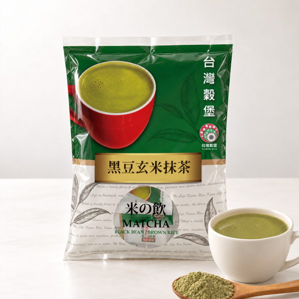 黑豆玄米抹茶 10入 (奶素) 黑豆玄米抹茶,玄米抹茶,黑豆抹茶,日式抹茶飲,抹茶沖泡飲,微糖抹茶,奶素飲品,玄米茶,黑豆飲,辦公室飲品,下午茶飲品,抹茶控推薦,台灣穀堡